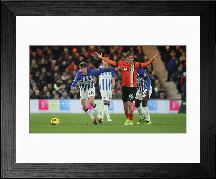 Framed Print : Luton Town v Brighton and Hove Albion Premier League 30JAN24 Framed Print : Luton Town v Brighton and Hove Albion Premier League 30JAN24