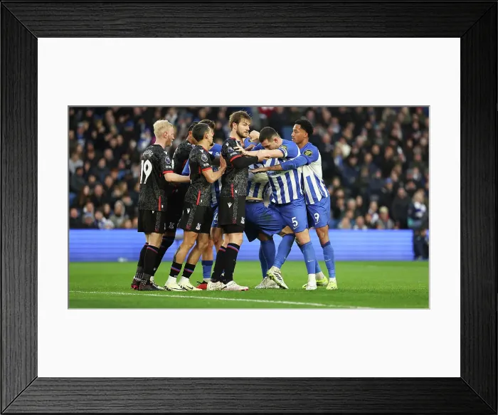 Framed Print : Brighton and Hove Albion v Crystal Palace Premier League 04FEB24