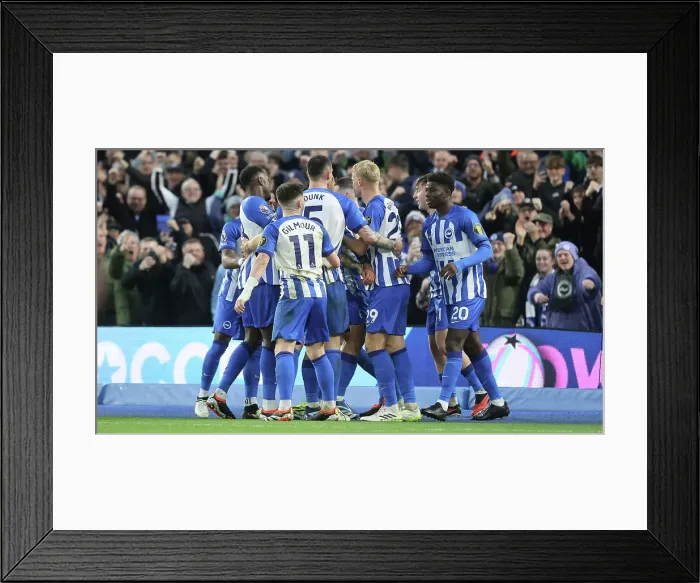 Framed Print : Brighton and Hove Albion v Crystal Palace Premier League 04FEB24