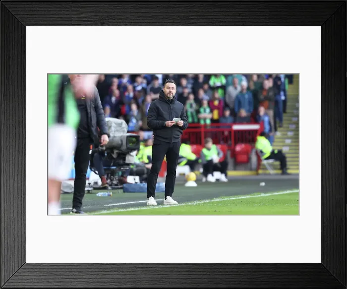 Framed Print : Sheffield United v Brighton and Hove Albion Premier League 18FEB24