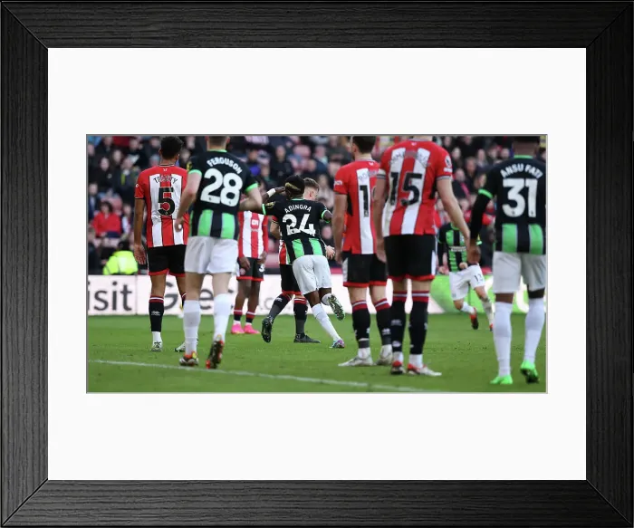 Framed Print : Sheffield United v Brighton and Hove Albion Premier League 18FEB24 Framed Print : Sheffield United v Brighton and Hove Albion Premier League 18FEB24