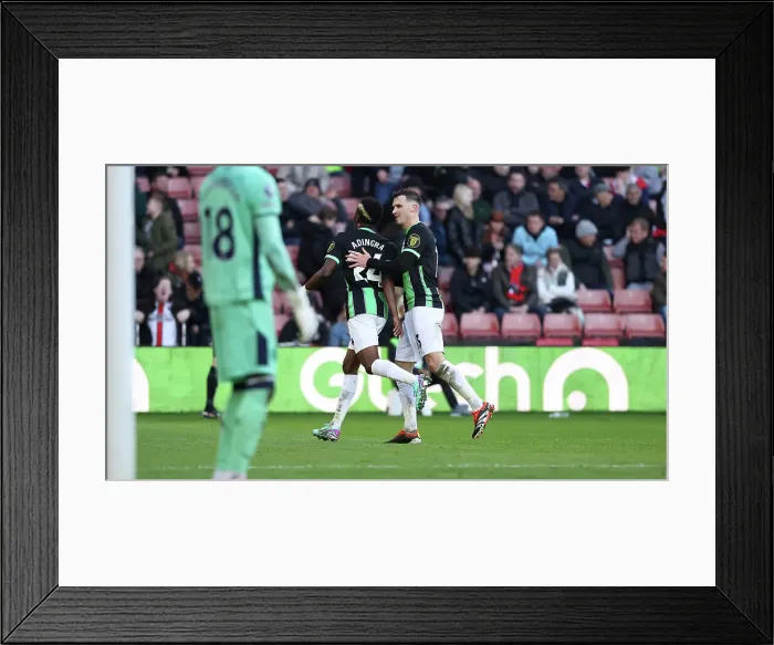 Framed Print : Sheffield United v Brighton and Hove Albion Premier League 18FEB24 Framed Print : Sheffield United v Brighton and Hove Albion Premier League 18FEB24