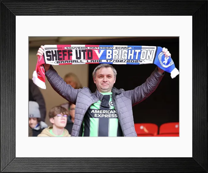 Framed Print : Sheffield United v Brighton and Hove Albion Premier League 18FEB24 Framed Print : Sheffield United v Brighton and Hove Albion Premier League 18FEB24