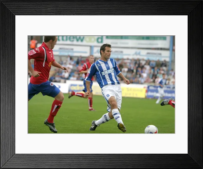 Framed Print : Paul Reid. in action at Withdean Stadium Framed Print : Paul Reid. in action at Withdean Stadium