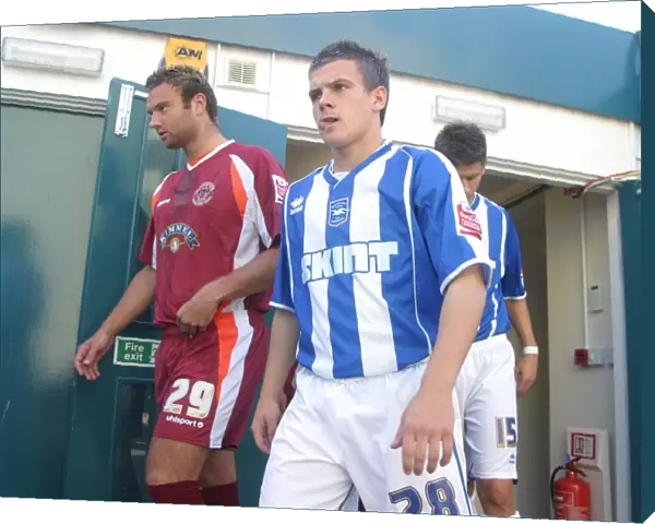 Dean Cox leaves the dressing room against Blackpool