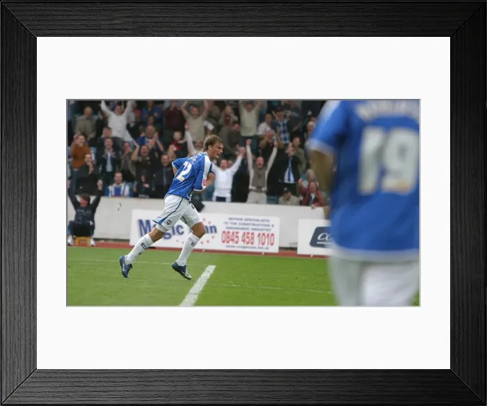 Framed Print : Scoring at Withdean Stadium Framed Print : Scoring at Withdean Stadium