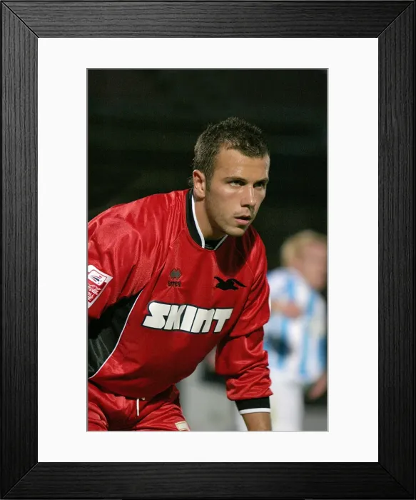 Framed Print : Wayne Henderson's Home Debut: A Heroic Goalkeeping Performance Against Reading at Withdean Stadium Framed Print : Wayne Henderson's Home Debut: A Heroic Goalkeeping Performance Against Reading at Withdean Stadium