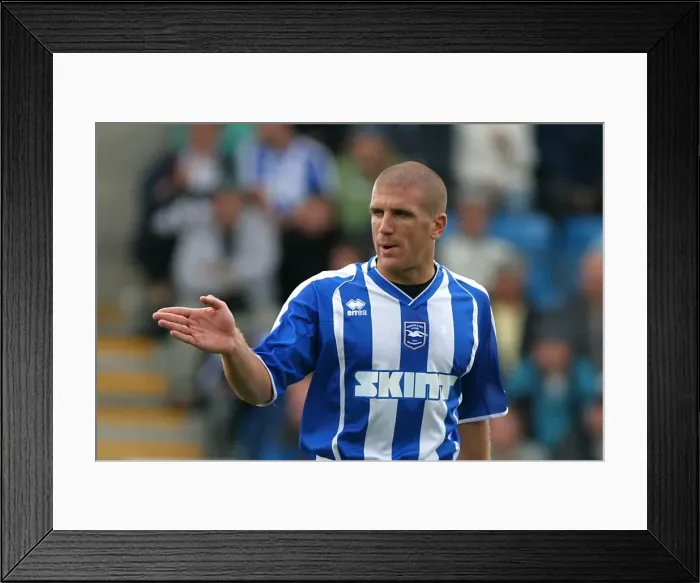 Framed Print : Focused Defender: Adam El-Abd of Brighton and Hove Albion FC Framed Print : Focused Defender: Adam El-Abd of Brighton and Hove Albion FC