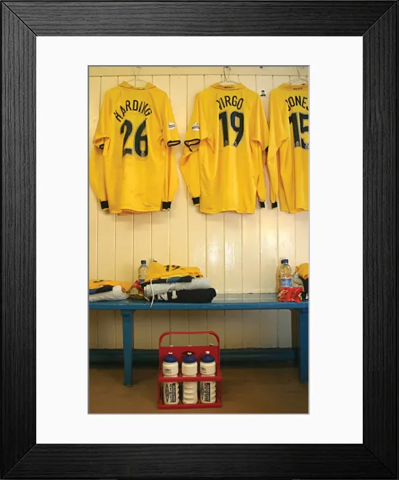 Framed Print : Away dressing room Chesterfield 2003-04 Framed Print : Away dressing room Chesterfield 2003-04