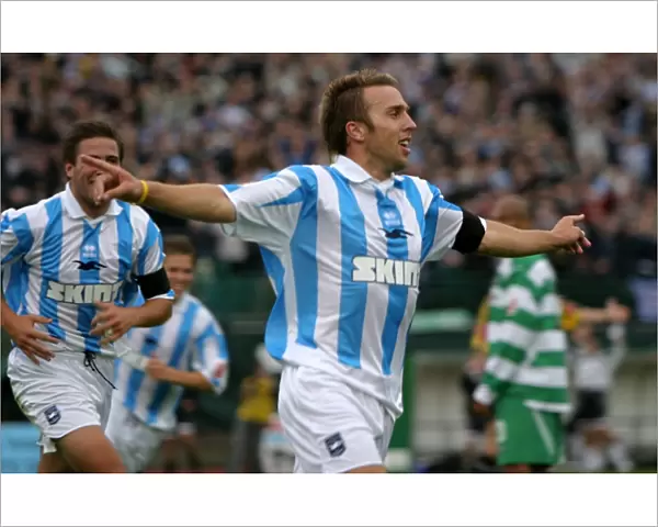 Adam Hinshelwood celebrates against QPR 04  /  05