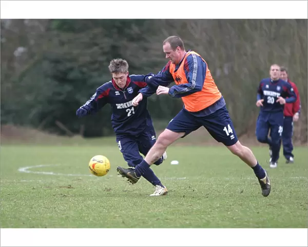 Jake Robinson & Guy Butters in training game at Falmer