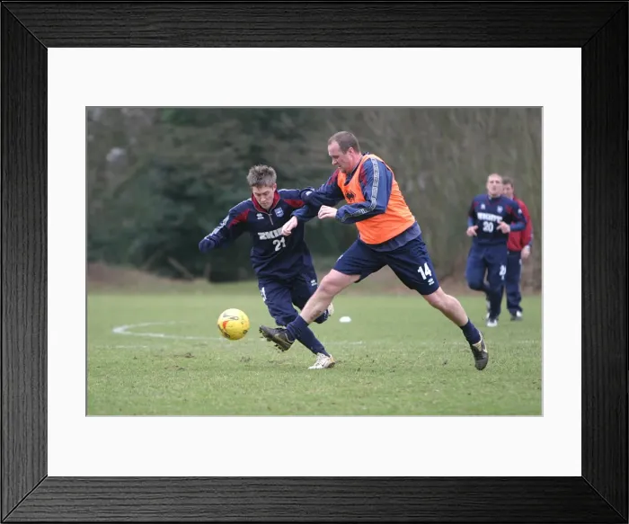 Framed Print : Jake Robinson & Guy Butters in training game at Falmer Framed Print : Jake Robinson & Guy Butters in training game at Falmer