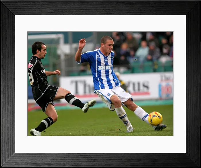 Framed Print : Joel Lynch clears the lines Framed Print : Joel Lynch clears the lines