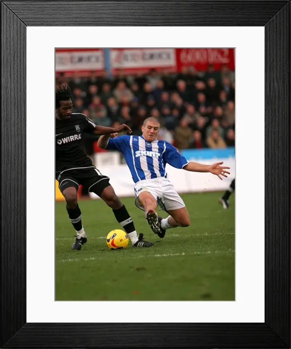 Framed Print : Adam El Abd challenges in midfield at home to Tranmere Rovers Framed Print : Adam El Abd challenges in midfield at home to Tranmere Rovers