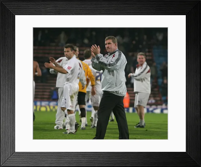 Framed Print : MArk McGhee applauds the Albion fans at the end of the game Framed Print : MArk McGhee applauds the Albion fans at the end of the game