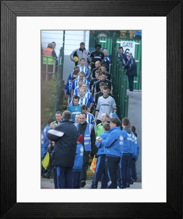 Framed Print : The Albion & Tranmere teams emerge from the dressing rooms Framed Print : The Albion & Tranmere teams emerge from the dressing rooms