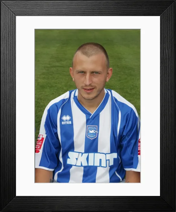 Framed Print : Gary Hart: Unwavering Determination in Brighton and Hove Albion FC Colors Framed Print : Gary Hart: Unwavering Determination in Brighton and Hove Albion FC Colors