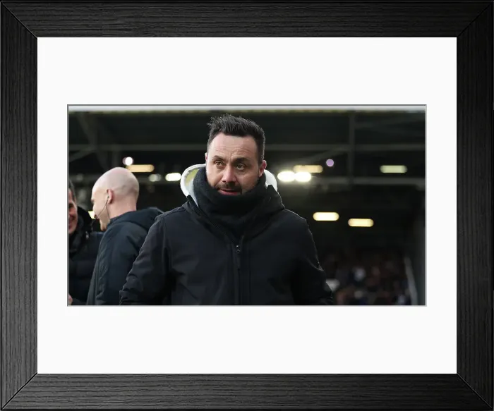 Framed Print : Fulham v Brighton and Hove Albion Premier League 02MAR24