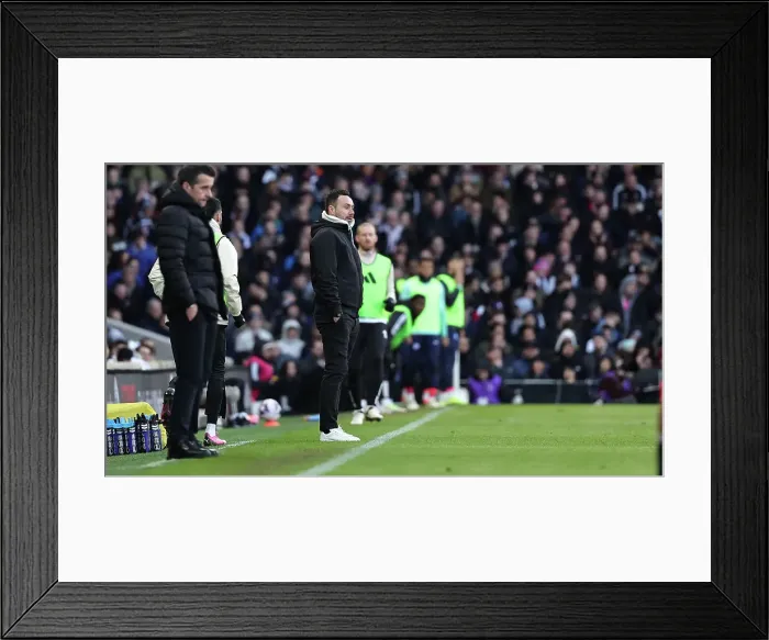 Framed Print : Fulham v Brighton and Hove Albion Premier League 02MAR24
