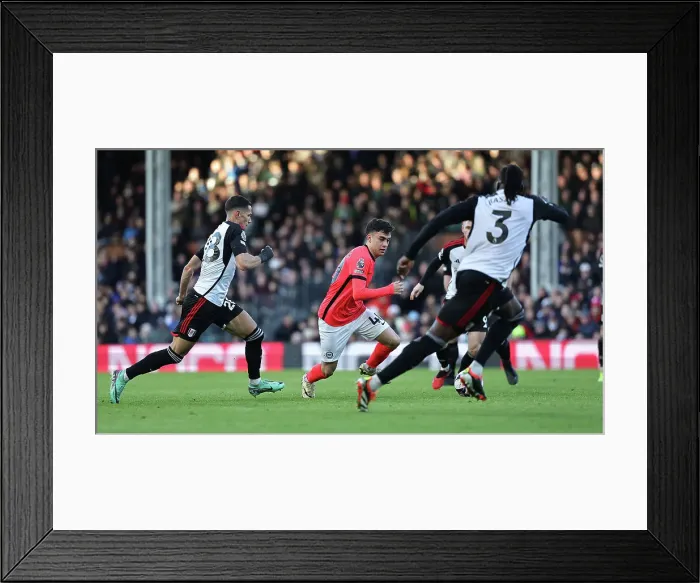 Framed Print : Fulham v Brighton and Hove Albion Premier League 02MAR24