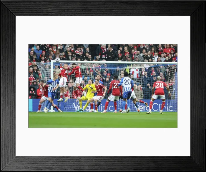Framed Print : Brighton and Hove Albion v Nottingham Forest Premier League 10MAR24