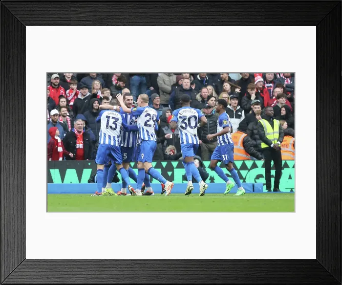 Framed Print : Brighton and Hove Albion v Nottingham Forest Premier League 10MAR24