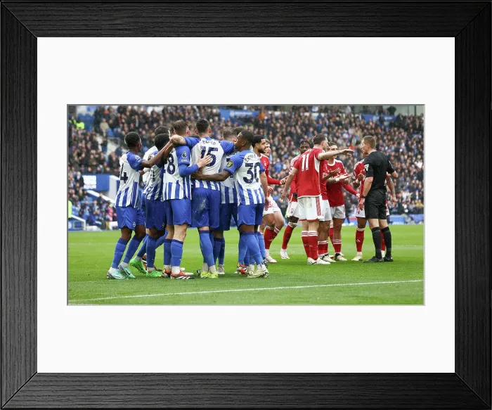 Framed Print : Brighton and Hove Albion v Nottingham Forest Premier League 10MAR24