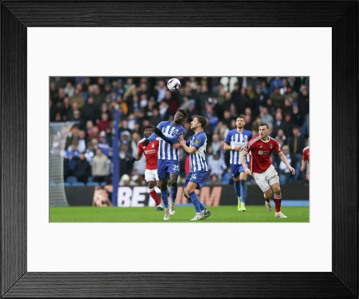 Framed Print : Brighton and Hove Albion v Nottingham Forest Premier League 10MAR24 Framed Print : Brighton and Hove Albion v Nottingham Forest Premier League 10MAR24