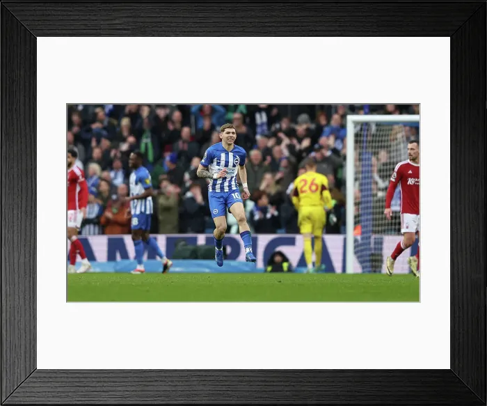 Framed Print : Brighton and Hove Albion v Nottingham Forest Premier League 10MAR24