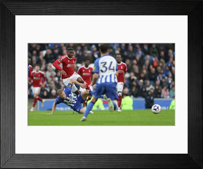 Framed Print : Brighton and Hove Albion v Nottingham Forest Premier League 10MAR24