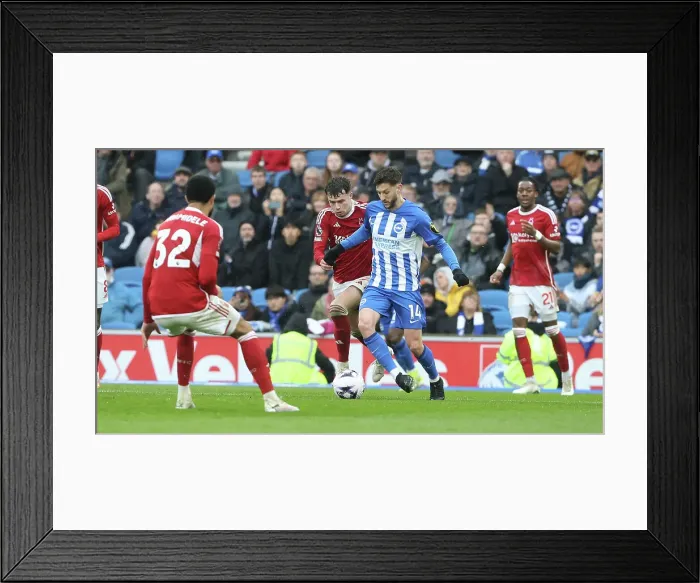 Framed Print : Brighton and Hove Albion v Nottingham Forest Premier League 10MAR24