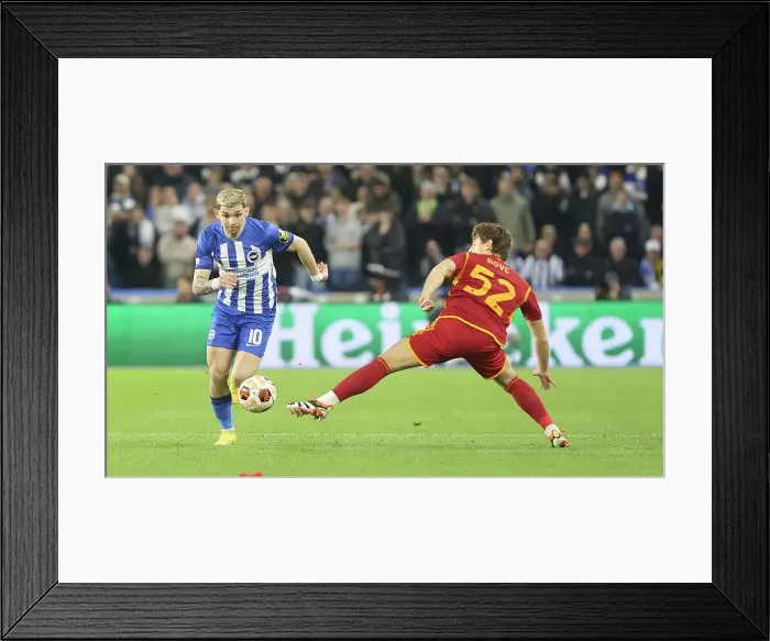 Framed Print : Brighton and Hove Albion v AS Roma Europa League - Round of 16, leg 2 of 2 14MAR24