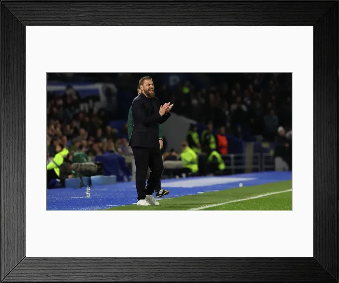 Framed Print : Brighton and Hove Albion v AS Roma Europa League - Round of 16, leg 2 of 2 14MAR24
