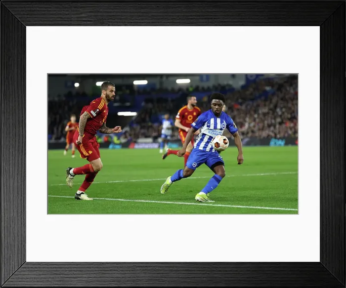 Framed Print : Brighton and Hove Albion v AS Roma Europa League - Round of 16, leg 2 of 2 14MAR24