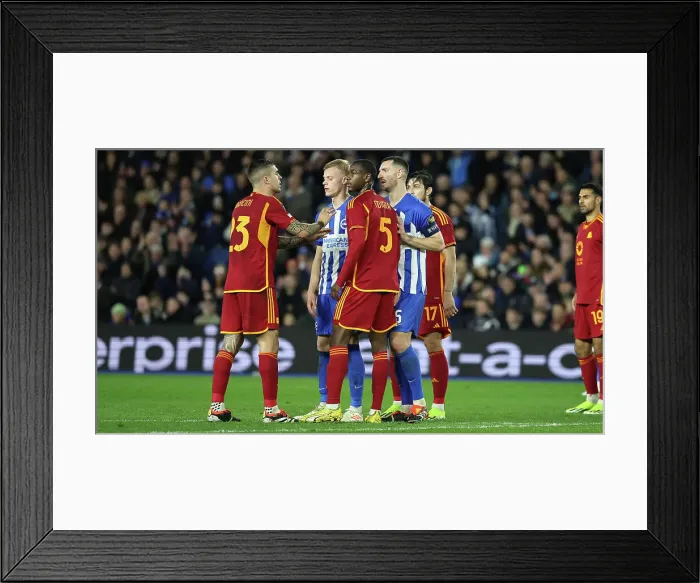 Framed Print : Brighton and Hove Albion v AS Roma Europa League - Round of 16, leg 2 of 2 14MAR24