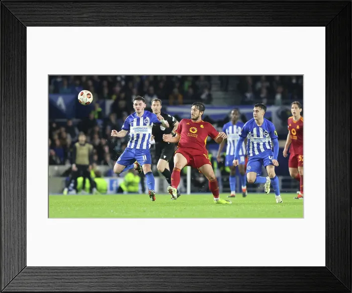Framed Print : Brighton and Hove Albion v AS Roma Europa League - Round of 16, leg 2 of 2 14MAR24