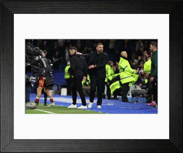 Framed Print : Brighton and Hove Albion v AS Roma Europa League - Round of 16, leg 2 of 2 14MAR24