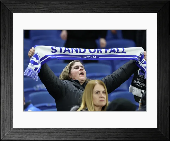 Framed Print : Brighton and Hove Albion v AS Roma Europa League - Round of 16, leg 2 of 2 14MAR24