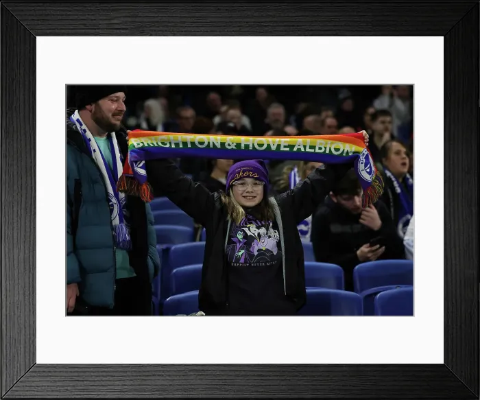 Framed Print : Brighton and Hove Albion v AS Roma Europa League - Round of 16, leg 2 of 2 14MAR24