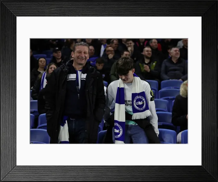 Framed Print : Brighton and Hove Albion v AS Roma Europa League - Round of 16, leg 2 of 2 14MAR24