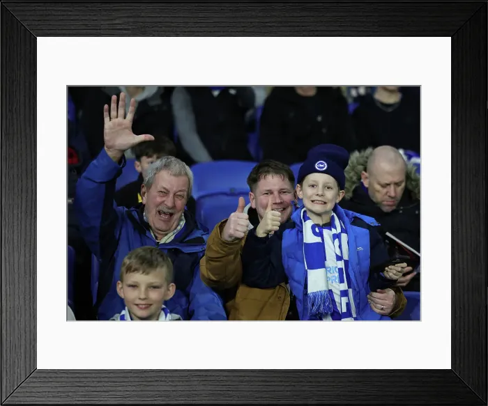 Framed Print : Brighton and Hove Albion v AS Roma Europa League - Round of 16, leg 2 of 2 14MAR24