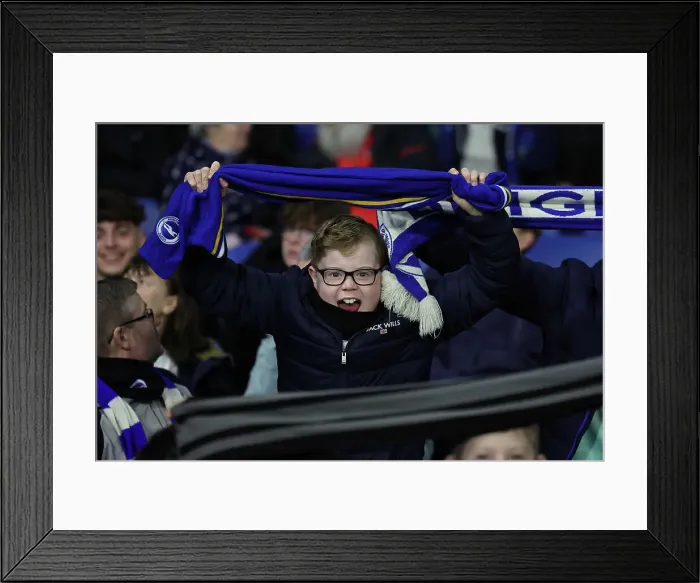Framed Print : Brighton and Hove Albion v AS Roma Europa League - Round of 16, leg 2 of 2 14MAR24