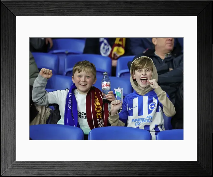 Framed Print : Brighton and Hove Albion v AS Roma Europa League - Round of 16, leg 2 of 2 14MAR24
