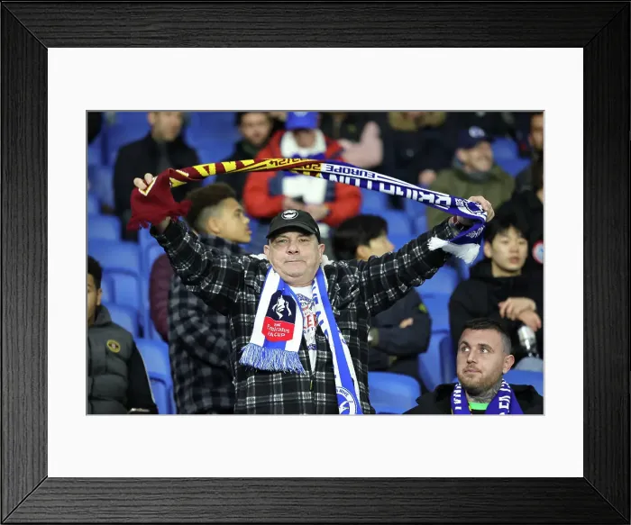 Framed Print : Brighton and Hove Albion v AS Roma Europa League - Round of 16, leg 2 of 2 14MAR24