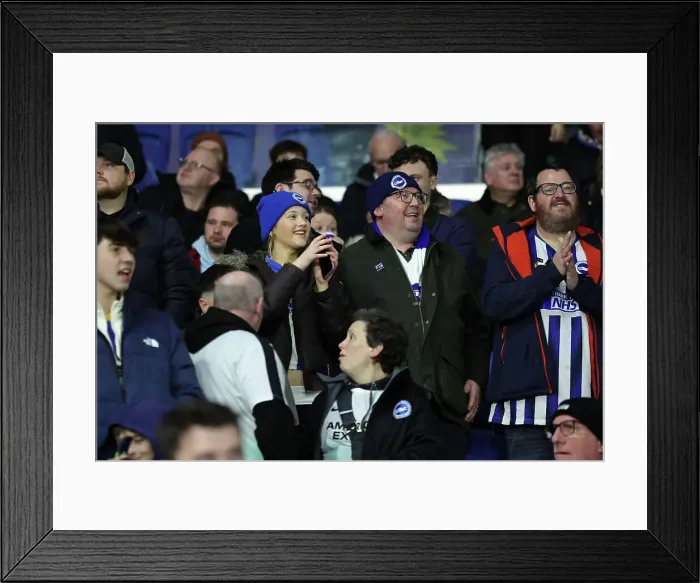 Framed Print : Brighton and Hove Albion v AS Roma Europa League - Round of 16, leg 2 of 2 14MAR24