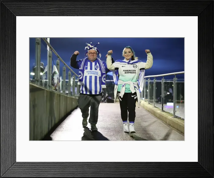 Framed Print : Brighton and Hove Albion v AS Roma Europa League - Round of 16, leg 2 of 2 14MAR24