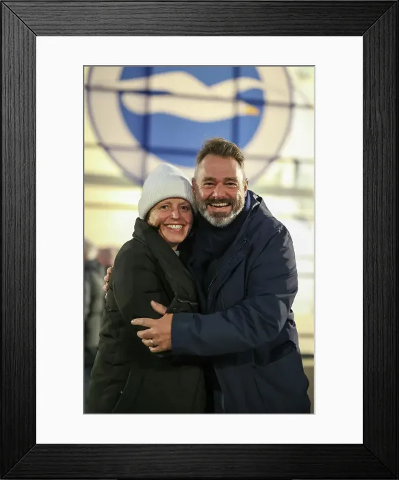 Framed Print : Brighton and Hove Albion v AS Roma Europa League - Round of 16, leg 2 of 2 14MAR24
