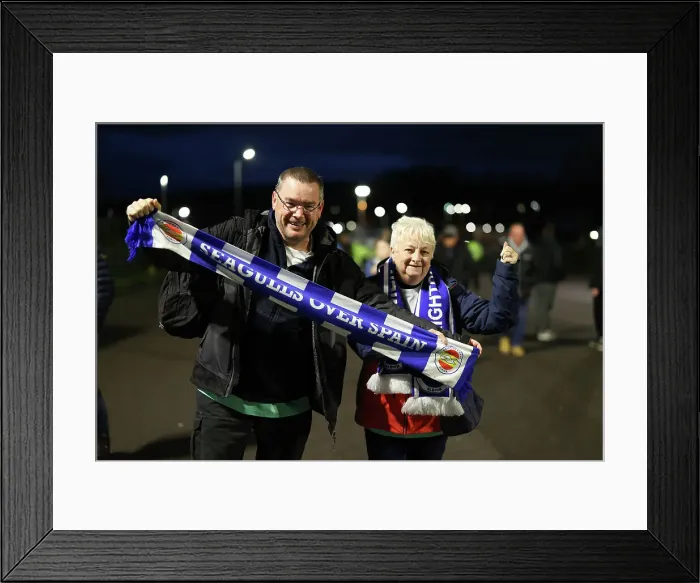 Framed Print : Brighton and Hove Albion v AS Roma Europa League - Round of 16, leg 2 of 2 14MAR24