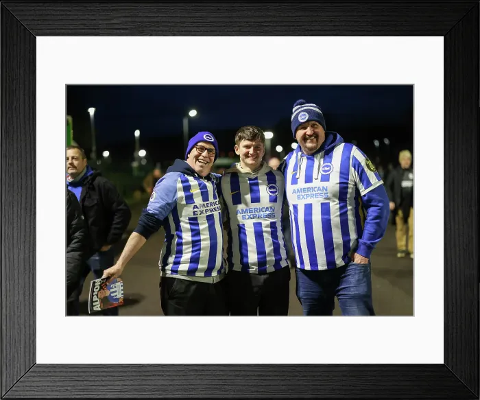 Framed Print : Brighton and Hove Albion v AS Roma Europa League - Round of 16, leg 2 of 2 14MAR24