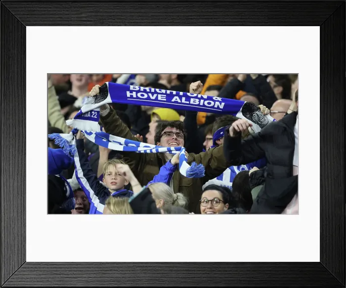 Framed Print : Brighton and Hove Albion v AS Roma Europa League - Round of 16, leg 2 of 2 14MAR24